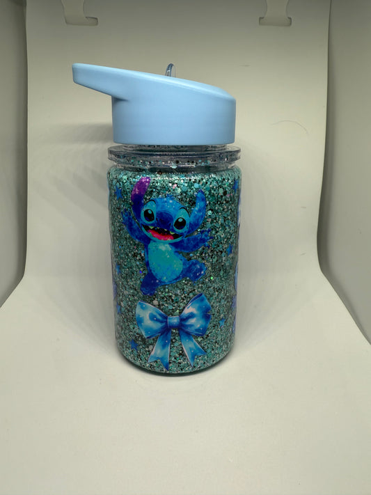 Blue Guy 10oz kids flip top water bottle