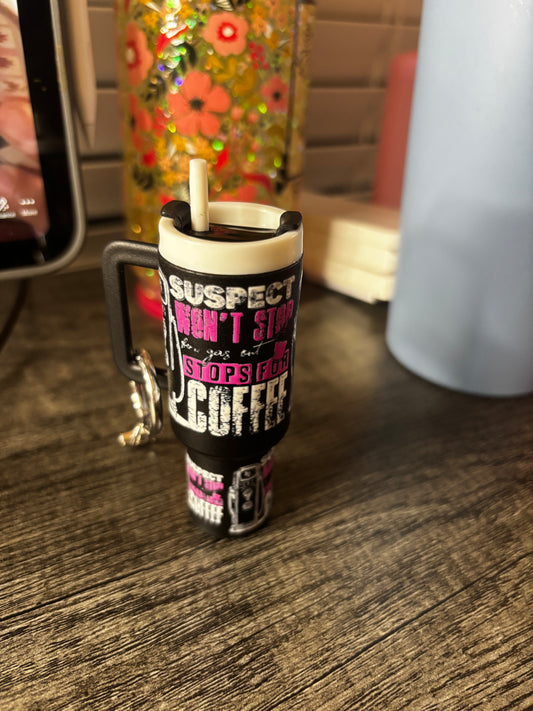 Mini tumbler chapstick holder keychain