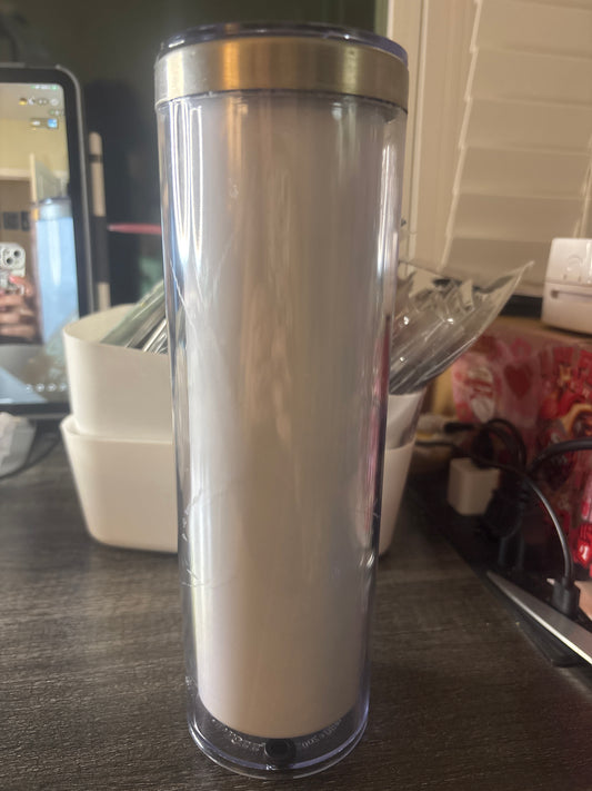 Stainless steel snow globe 20oz tumbler