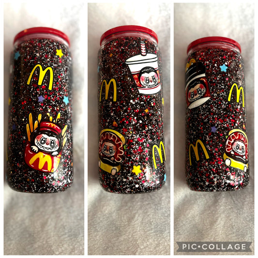 Fast Food Character 20oz Glass Snowglobe