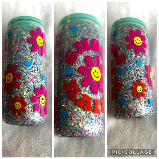 Choose Happy 20oz Glass Snowglobe